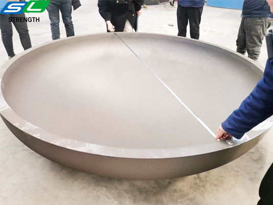 5件大型碟形封头顺利发往俄罗斯